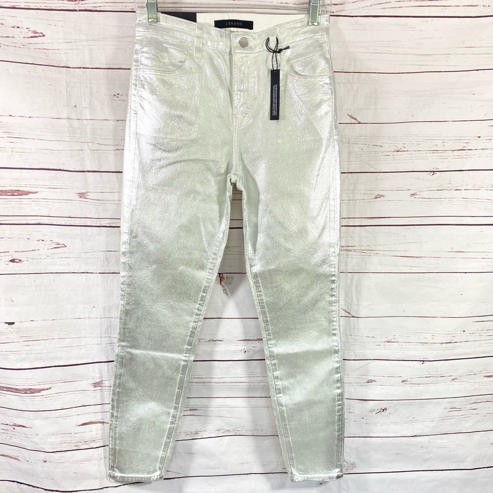 J Brand Alana‎ High Rise Crop Skinny Jeans Silver